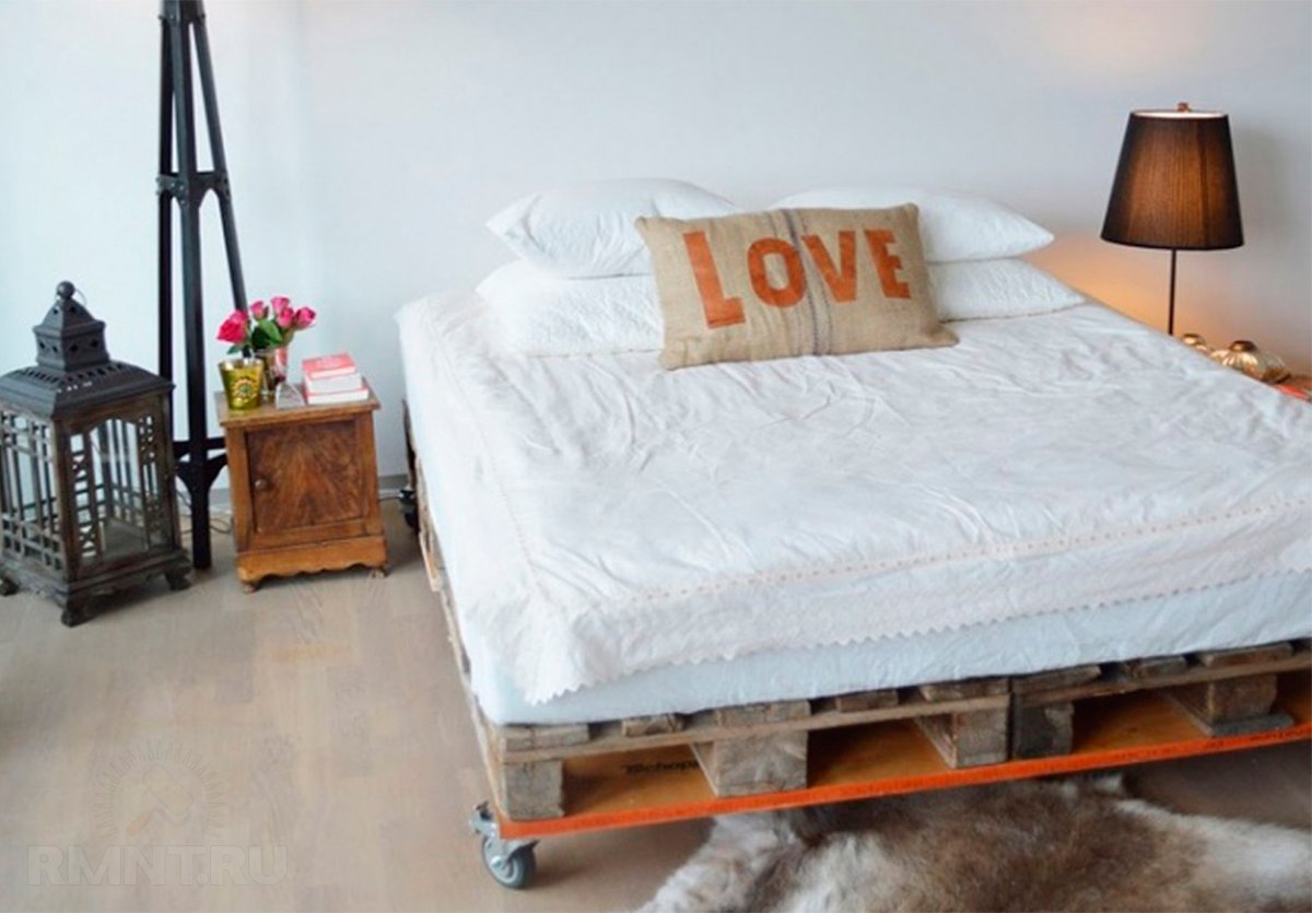 Ідей для створення ліжка з палет