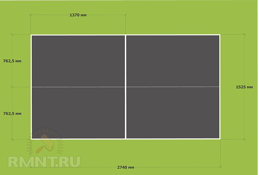 Всепогодний тенісний стіл своїми руками: креслення, розміри