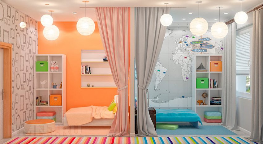 10 ідей облаштування дитячої кімнати для двох дітей